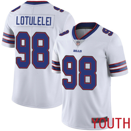 Youth Buffalo Bills #98 Star Lotulelei White Vapor Untouchable Limited Player NFL Jersey->youth nfl jersey->Youth Jersey